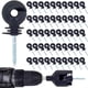 thumbnail image 1 of 50 Pcs aislante de cerca eléctrica negra aislante enroscado anillo de cerca poste aislante de madera y 1 Pc herramienta de enchufe aislante libre (accesorios del sistema de rejilla para la c, 1 of 3