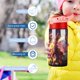 thumbnail image 5 of Grandes HéroesBotella de Agua con Tapa Pop Top de Un Toque, Acero Inoxidable, a Prueba de Fugas, para Deportes, Botella Infantil rosa 12 oz, 5 of 6