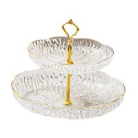 Magideal - Bandeja De Frutas Bandeja De Cupcake Snack Exhibición Tableta De Torta De Torta De Torta Servir Platos Para Fiesta De Entretenimiento Vacaciones Dulce 2 Niveles