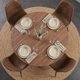 thumbnail image 4 of Comedor Mesa Redonda Equiz 100cm Madera | Base X Negro + 4 Sillas Isidora, 4 of 7