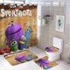 thumbnail image 1 of Pregunta a los Storybots-theme 4-Piece Shower Curtain Set with Rugs, Waterproof Bathroom Decor Set Includes Bath Mat, U-Shaped Rug, Toilet Lid Cover and Curtain with Hooks, 1 of 6