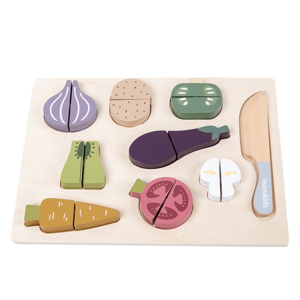 Genérica - Set De Verduras De Madera Con Velcro