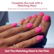 thumbnail image 4 of Kit Glamnetic de 32 piezas de uñas postizas brillantes color fucsia para pies, 4 of 9