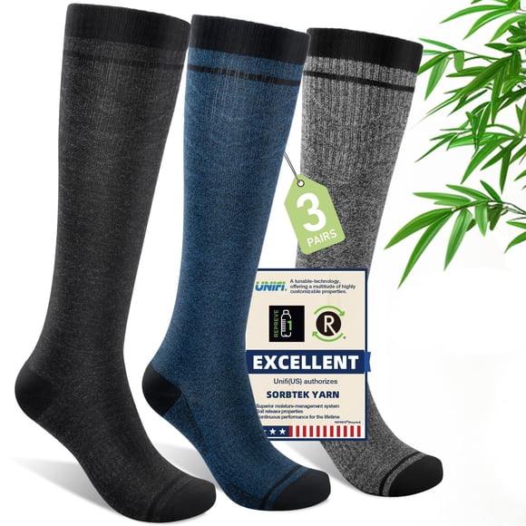 Medias de Compresión para Hombre Iambamboo 15-20 mmHg 3 Pares