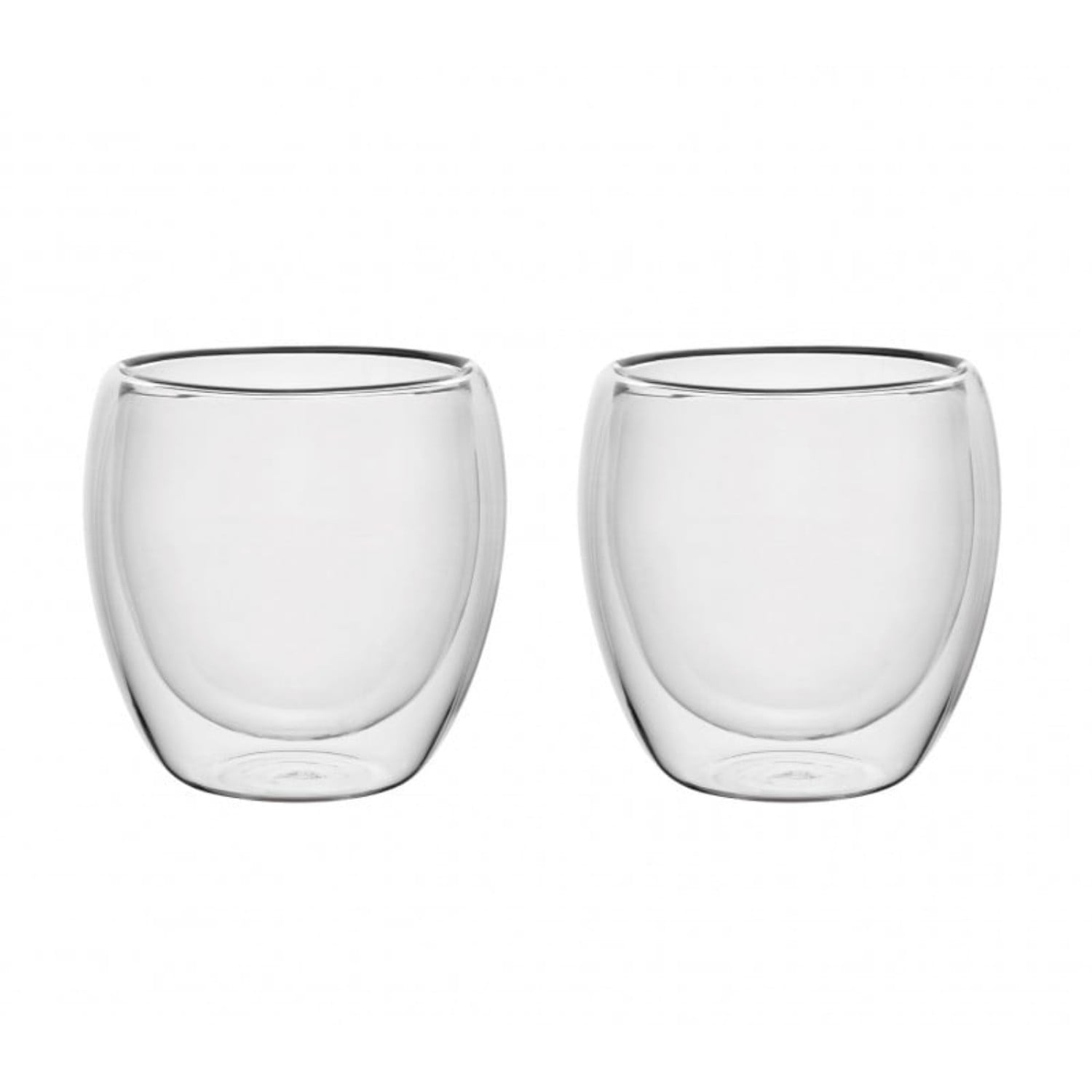 Set 2 Pzs Tazas Doble Pared 150ml Vidrio Borosilicato Lugano