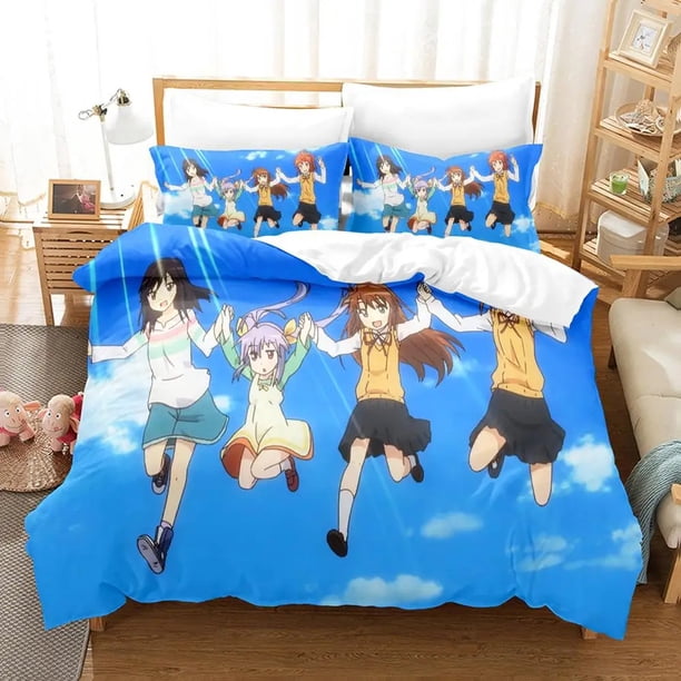 3D Print Anime Non Non Biyori Bedding Set Duvet Cover Bed Set Quilt Cover Pillowcase Comforter king Queen Size Boys Adult