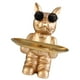 thumbnail image 1 of Escultura De Perro Nórdico Estatua Baratijas Para Sala De Estar Pasillo Decoración Del Hogar Dorado, 1 of 3