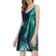 thumbnail image 1 of INSPIRE CHIC Vestido de Mujer Brillante de Lentejuelas con Escote en V y Tirantes Ajustables para Fiesta Mini Vestido Verde XL, 1 of 7