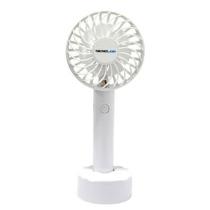 Ventilador Recargable Portátil Base Tecnolab Blanco Tl671W