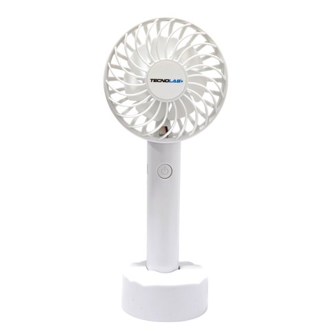 Ventilador Recargable Portátil Base Tecnolab Blanco Tl671W