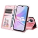 thumbnail image 5 of Funda tipo cartera FOXDOCK para OPPO A78 5G , diseño girasol en relieve, cuero PU, cierre magnético, soporte y tarjetero, 5 of 5