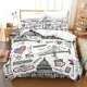 thumbnail image 1 of x1593 Bed SheetsStatue of Liberty Duvet Cover Attractions In New York Quilt Cover Adults European Famous Buildings Polyester Bedding 3-Piece Bedding Set (1 Duvet Cover + 2 Pillow Shams) nj1593, 1 of 5
