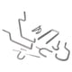 thumbnail image 1 of Surtido de ganchos Crawford de acero gris con revestimiento de vinilo, paquete de 20, 1 of 4