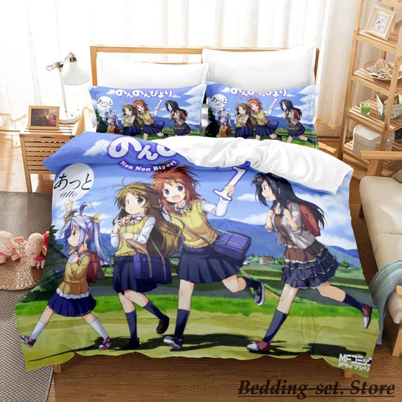 Non non biyori Bedding Set Bed Set Adult Kid Bedroom Duvetcover Setsparure de lit Bed
