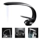 thumbnail image 1 of Llave Lavamanos Curva Premium Acero Inoxidable Negro Baño, 1 of 3