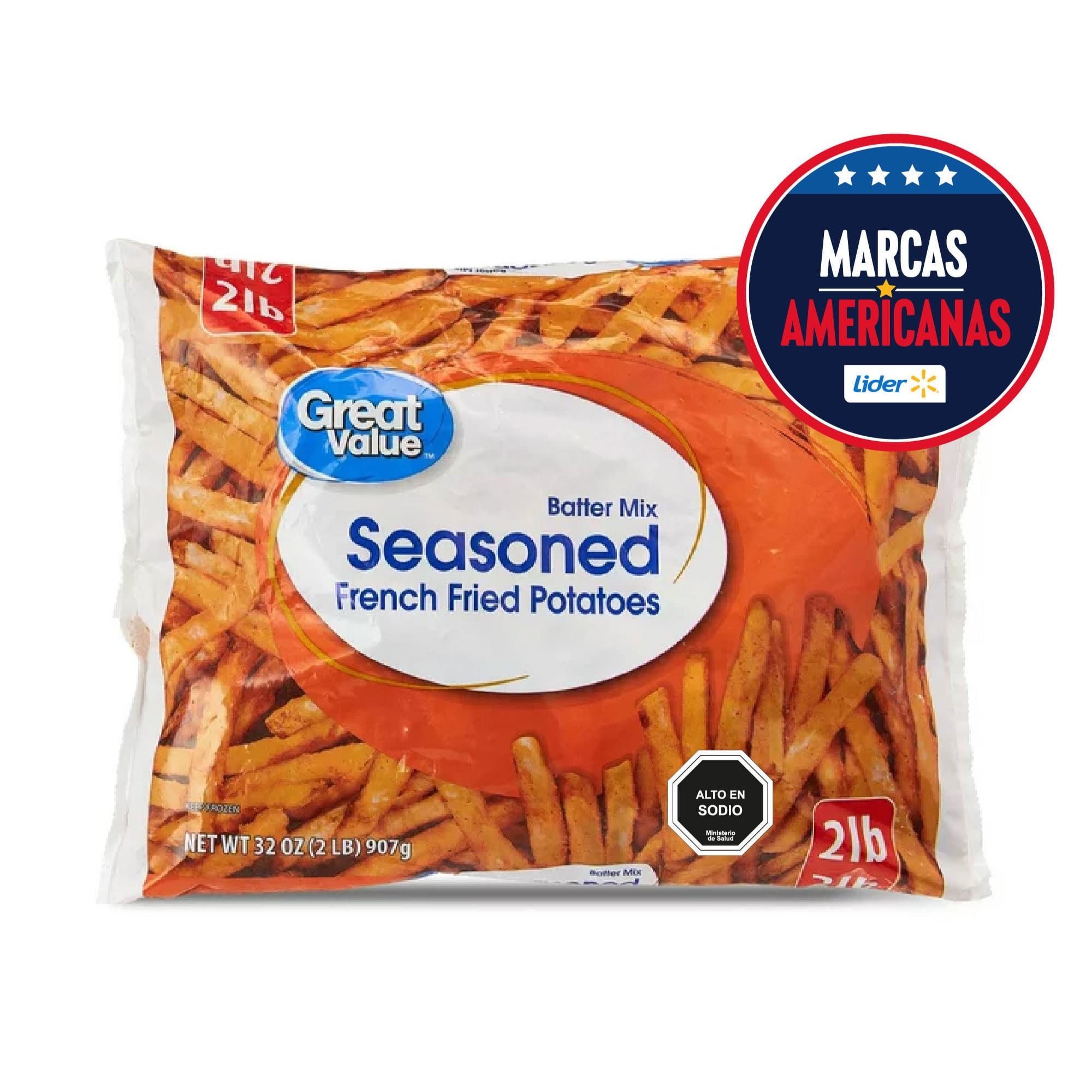 Papas Pre Fritas Sazonadas 907 g Great Value