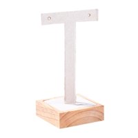 Magideal - Soporte De Exhibición De Aretes De Base Cuadrada Estante De Aretes Estante Accesorios De Fotografía En Apariencia De Mostrar Joyas Colgantes Para Beige