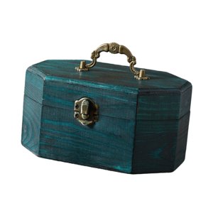 Ioensy - Caja De Almacenamiento Para Joyas, Organizador De Bodas, Aretes, Cofre Del Tesoro De Madera Verde