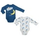 thumbnail image 1 of Set 2 Body Manga Larga Celeste Oso Niño 3-6M, 1 of 3