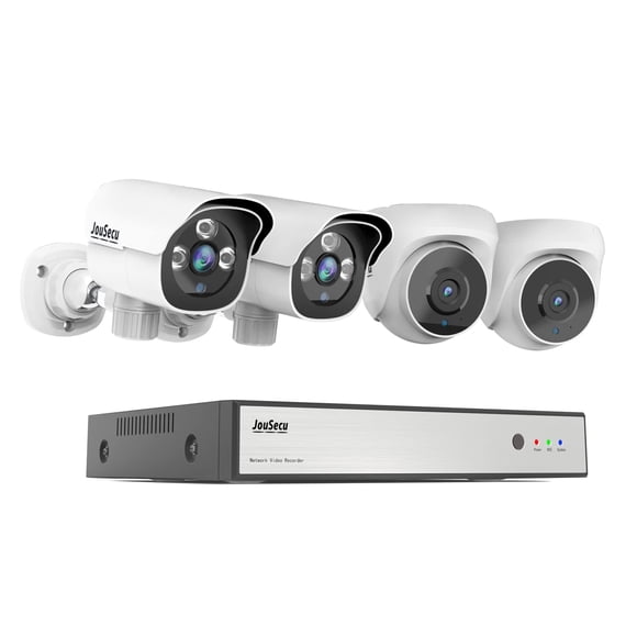 Sistema de cámaras de seguridad JouseCu de 3 MP y 8 canales con 4 cámaras PoE