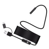 Magideal - Cámara Endoscópica Flexible De 8Mm, 6 Led, Cámara De Alcantarillado Ajustable, Reparación De Tuberías Endoscópicas Para Automóviles, Portátiles, , 2M