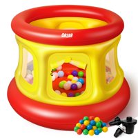 Caseta Inflable Qrzar Todo En 1 Con 55 Pelotas Para Niños Pequeños