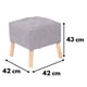 thumbnail image 2 of Pouf Alemania Gris Claro Omega 42x42x43 cm, 2 of 3