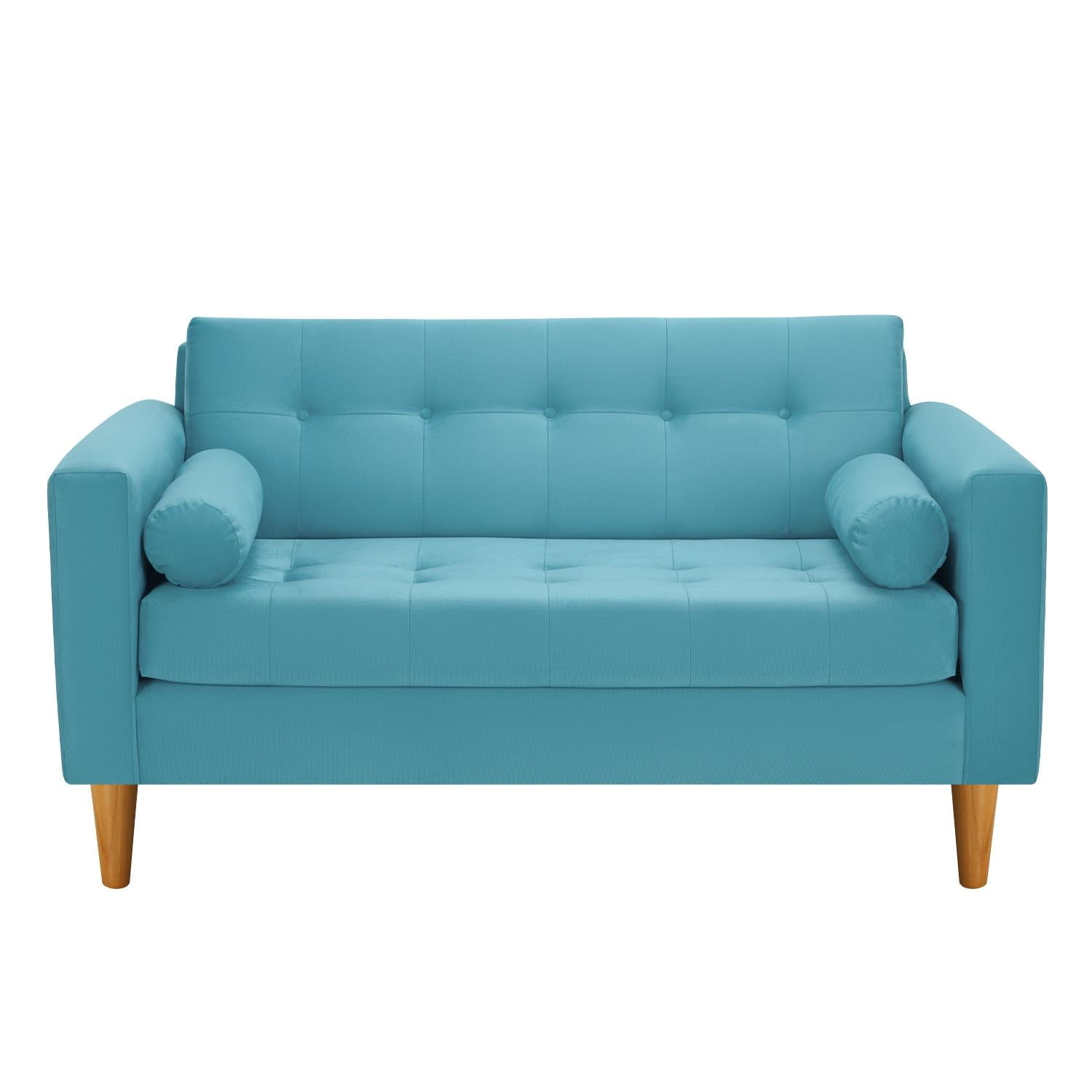 Bodevir - Sofa Retro 2c Felpa 04 Turquesa