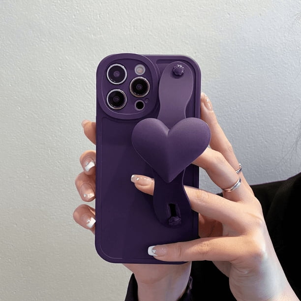Suitable For Iphone14 13 12 11 X 8 7 6 Three-dimensional Big Love Wrist Strap Mobile Phone Case Protective Cover
