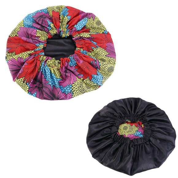 Gorro de dormir Qianmome para mujer, satén de doble capa, extra grande