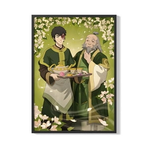 Creango - Cuadro Poster Enmarcado Avatar Suko Y Airon Decorativo