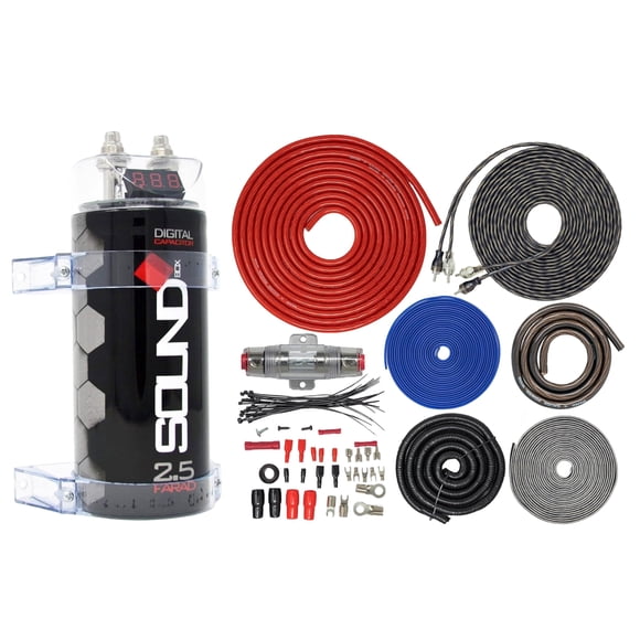 Kit de amplificador SoundBox, cableado de 4 calibres, capacitor de 2.5 faradios, 2300 W