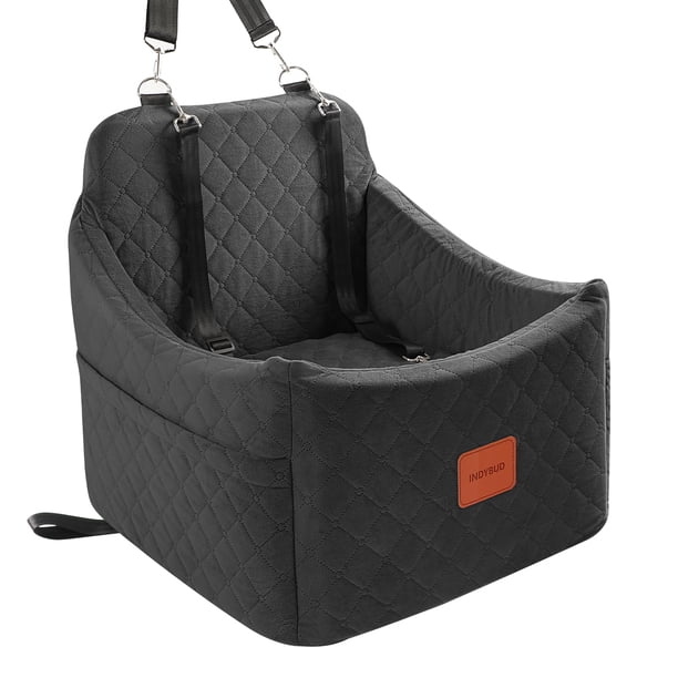 Asiento de coche para perros INDYBUD, tamaño pequeño/mediano, espuma viscoelástica, 35 libras, color