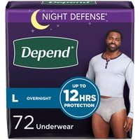 Ropa Interior Para Adultos Para Incontinencia Depend Night Defense Para Hombre L 72U