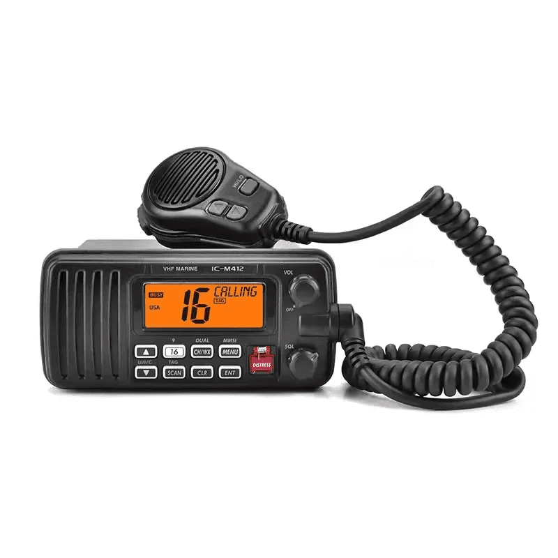 Icom Ic-m412 Rádio Vhf Marítimo Fixo 25w Ipx7, Dsc Classe D Aquaquake Gps Para Barcos