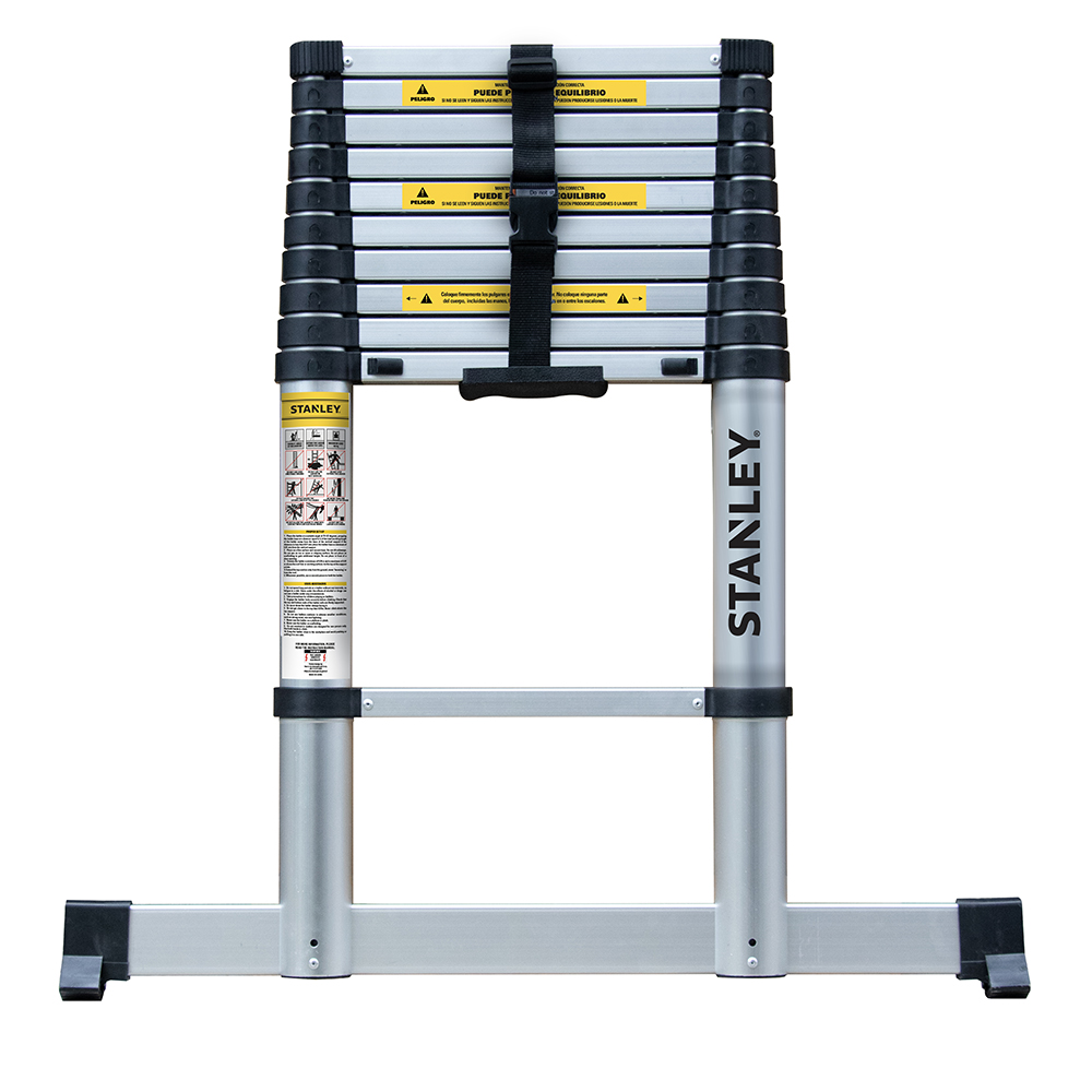 Escalera Stanley Telescópica Softclose 3,2Mt 11 Escalones + Estabilizador