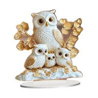 Magideal - Decoración De Mesa Acrílica De Búho 2D Placa Decorativa Adorno De Escritorio Para La Oficina De La Oficina Del Estante Regalo De Cumpleaños De Dormito