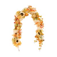 Magideal - Corona De Otoño Para Puerta De Halloween, Decoración De Pared, Longitud Realista, 180 Cm, Hoja De Arce Artificial Para Accesorios De Interior Y Exteri