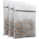 thumbnail image 1 of 3 bolsas de lavandería de malla de panal duraderas para prendas delicadas (1 grande de 40 x 50 cm, 1 mediana de 30 x 40 cm, 1 pequeña de 23 x 30 cm), 1 of 6