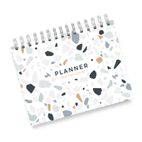 Fati - Planner Anual Horizontal Terrazo 12 Meses No Fechados