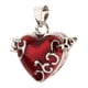thumbnail image 2 of Colgante De Urna De Recuerdo De Cremación Con Esmalte De Corazón Que Se Puede Abrir Collar Rojo, 2 of 3