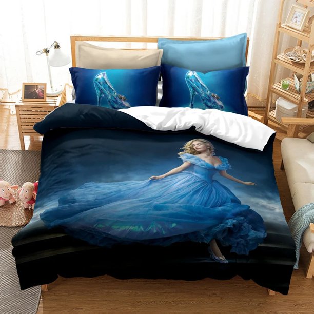 13Size Pink Belle Princess Printed Bedding Set Duvet Cover 1 Duvet Cover 2 Pillowcases Adult and Children Bedding Set Girls Room Bed Sheets