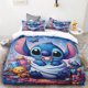 thumbnail image 5 of Duvet Cover Cute Cartoon Stitch Eating Cake One Quilt Cover Two Pillowcases Single Double Bed No Filling Inside, 5 of 5