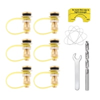 Magideal - 6 Piezas De Tapas De Ventilación Para Latas De Combustible, De Latón, A Prueba De Fugas, Para Verter Más Rápido, Anillos De Sellado De Goma, Válvula D