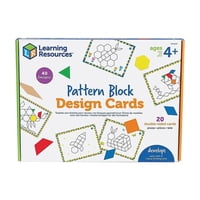 Learning Resources - Tarjetas Con Diseño De Bloques De Patrones, Recursos De Aprendizaje, Juguetes Stem 4+