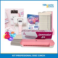 Hobypress - Kit Premium Disc Cinch + Laminadora A4 Rosa