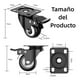 thumbnail image 2 of Ruedas Giratorias Con Freno 4 Pulgadas Set 4 Muebles Negras, 2 of 4