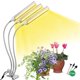 thumbnail image 1 of Luz de cultivo LED ELITUN de espectro completo con 3 cabezales y clip, 1 of 6