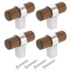 thumbnail image 1 of Uxcell 4 Paquete de Tiradores de Cajón de Madera en Forma de T, 1.57" x 0.71" Tiradores de Gabinete de Madera con Base de Plata y Tornillos para Hogar Cocina Habitación Armario, Nogal Oscuro, 1 of 6
