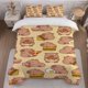 thumbnail image 1 of Capybara Food-Themed Wallpaper And Bedding Set Including a Duvet Cover And Pillowcases. Soft And Comfortable, 1 of 1